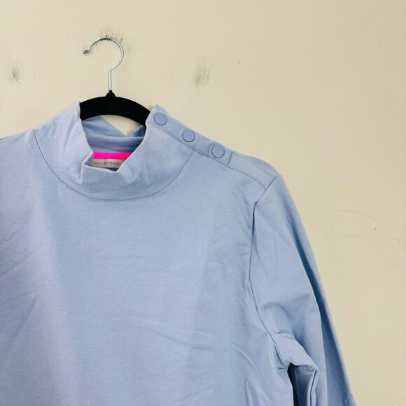 Isaac Mizrahi Live! Long sleeve be turtle neck button neck woman’s over sized S - Picture 2 of 9